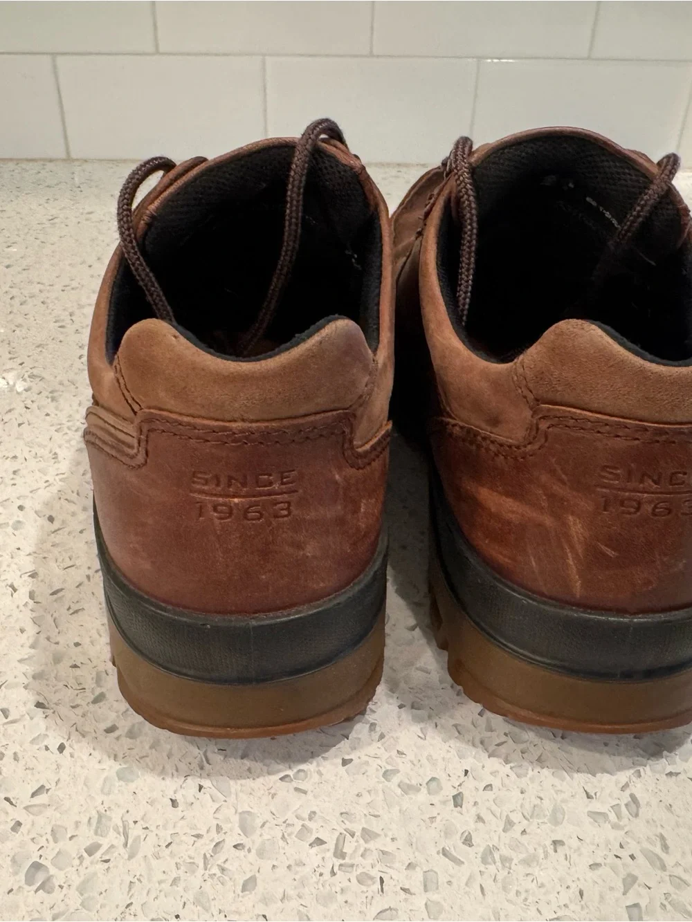 Ecco Men’s Brown Leather Boat Shoes Size 43